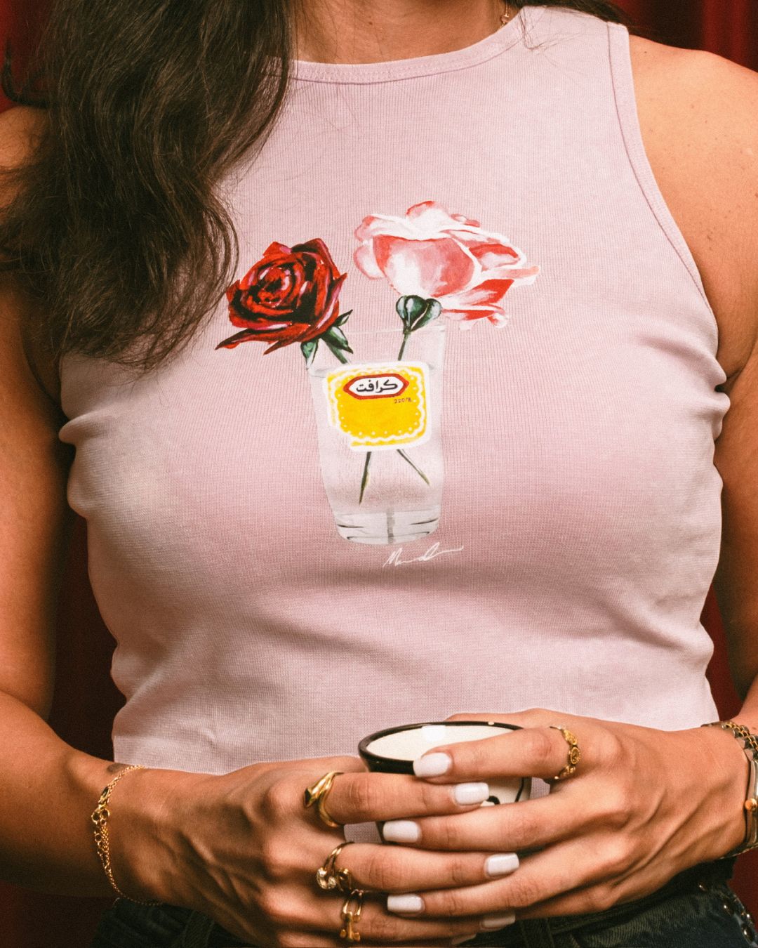 Kraft and roses tank