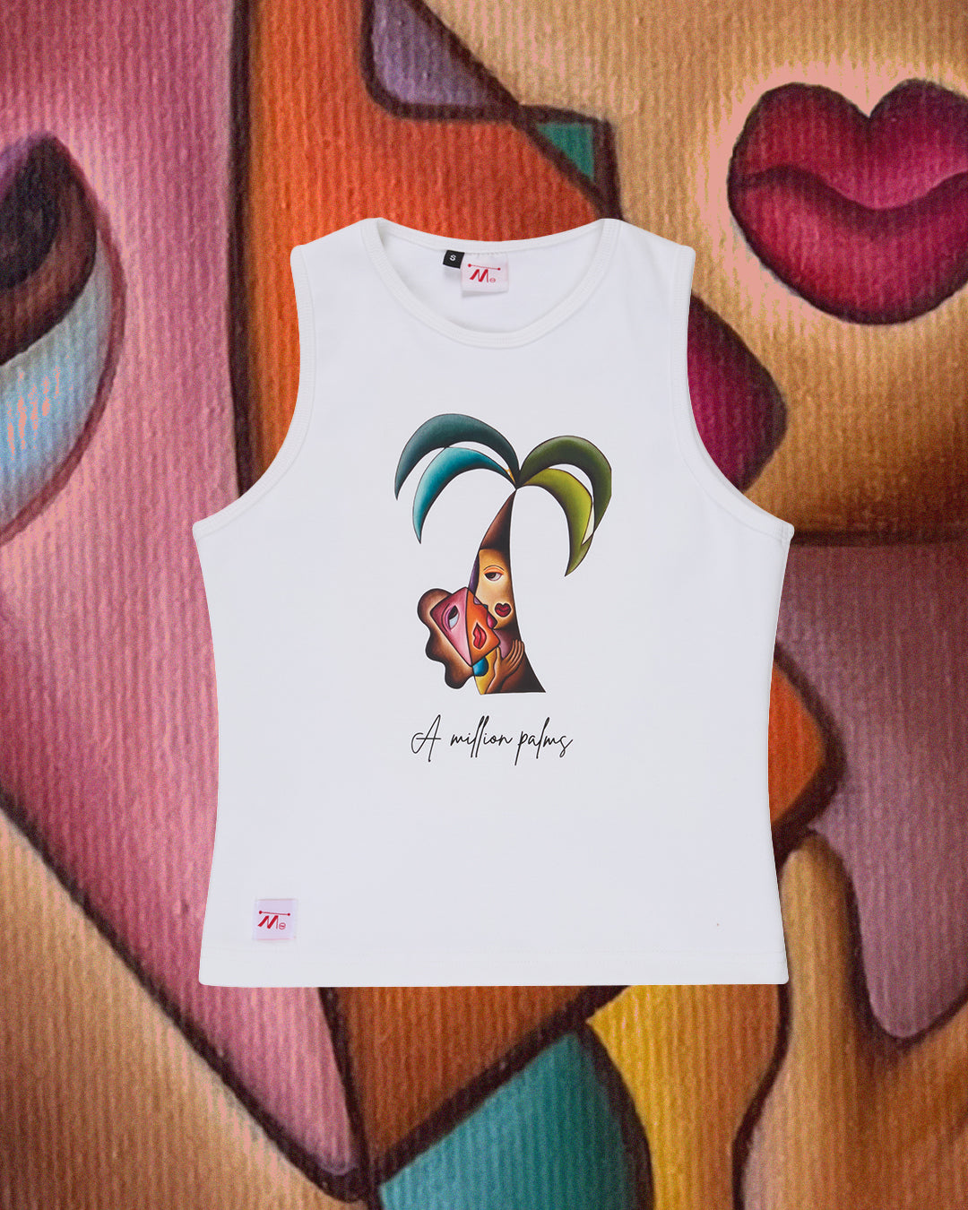 tank top with palm tree artwork